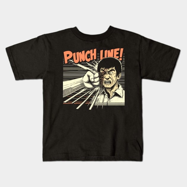 Punch Line! Kids T-Shirt by Lima's